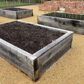 Kitchen gardens, raised beds